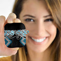 Blue Aotearoa Tukutuku Manawa Tapu AirPods Case Ta Moko Toi Maori - Aussie Hoodie