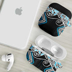 Blue Aotearoa Tukutuku Manawa Tapu AirPods Case Ta Moko Toi Maori - Aussie Hoodie