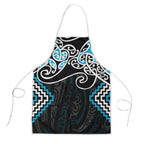 Blue Aotearoa Tukutuku Manawa Tapu Apron Ta Moko Toi Maori - Aussie Hoodie