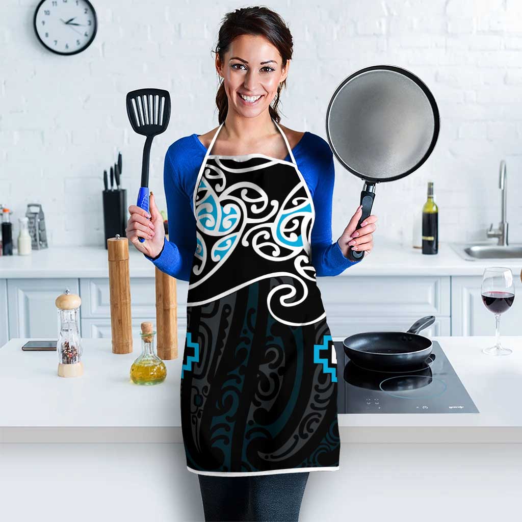 Blue Aotearoa Tukutuku Manawa Tapu Apron Ta Moko Toi Maori - Aussie Hoodie