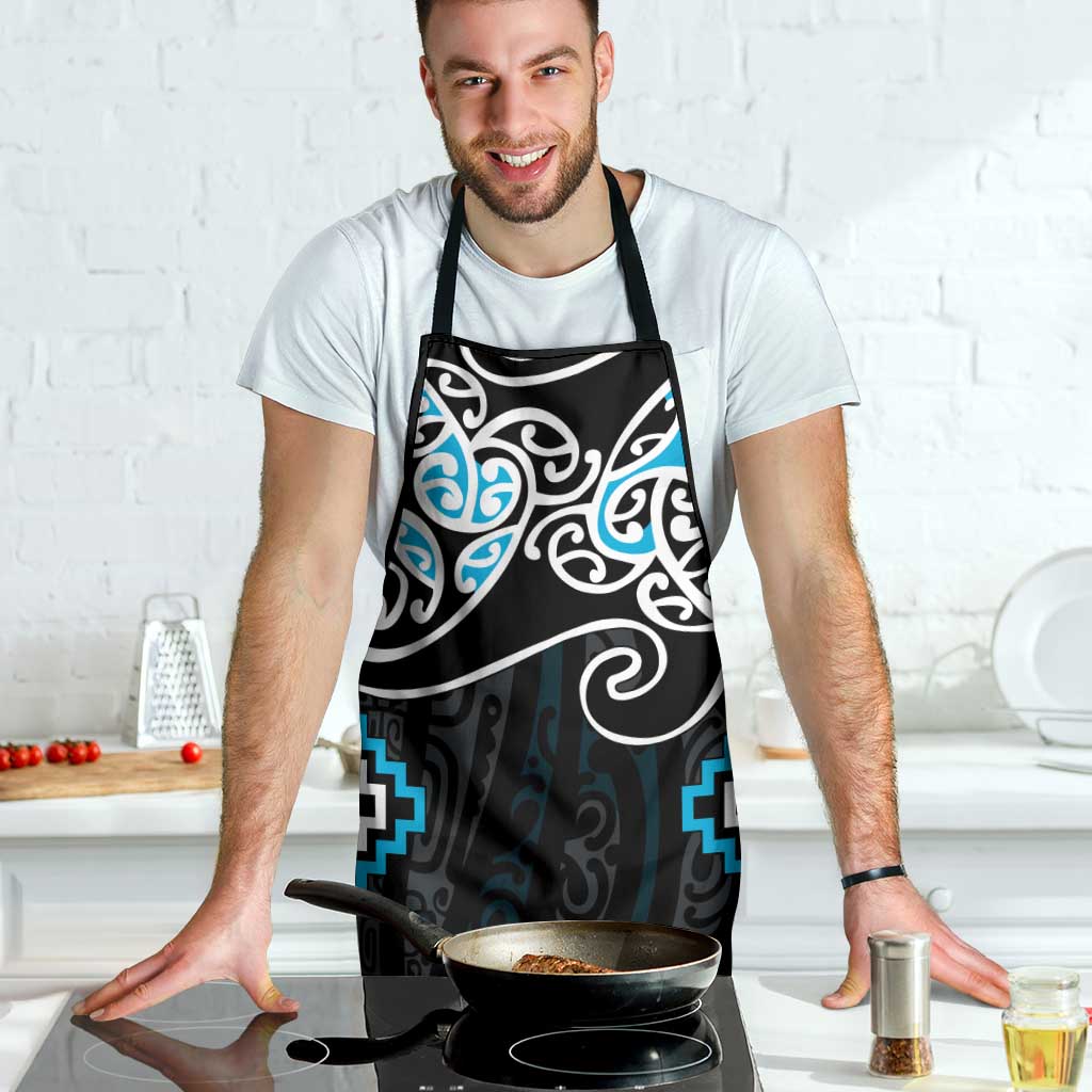 Blue Aotearoa Tukutuku Manawa Tapu Apron Ta Moko Toi Maori - Aussie Hoodie