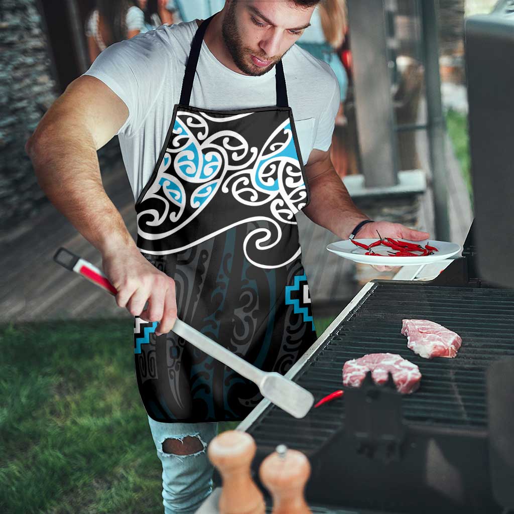Blue Aotearoa Tukutuku Manawa Tapu Apron Ta Moko Toi Maori - Aussie Hoodie