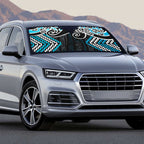 Blue Aotearoa Tukutuku Manawa Tapu Auto Sun Shade Ta Moko Toi Maori - Aussie Hoodie