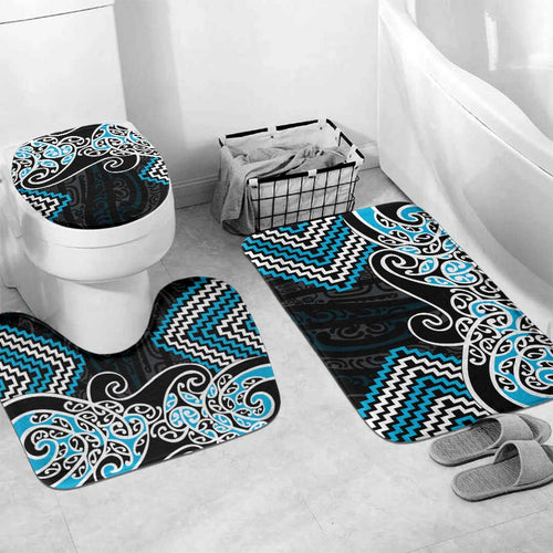 Blue Aotearoa Tukutuku Manawa Tapu Bathroom Set Ta Moko Toi Maori - Aussie Hoodie