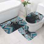 Blue Aotearoa Tukutuku Manawa Tapu Bathroom Set Ta Moko Toi Maori - Aussie Hoodie