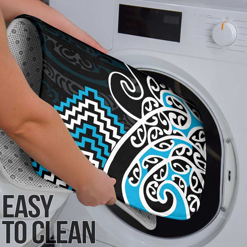 Blue Aotearoa Tukutuku Manawa Tapu Bathroom Set Ta Moko Toi Maori - Aussie Hoodie