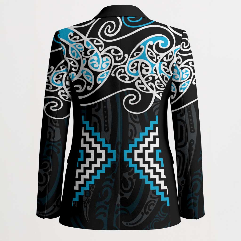 Blue Aotearoa Tukutuku Manawa Tapu Blazer Ta Moko Toi Maori - Aussie Hoodie