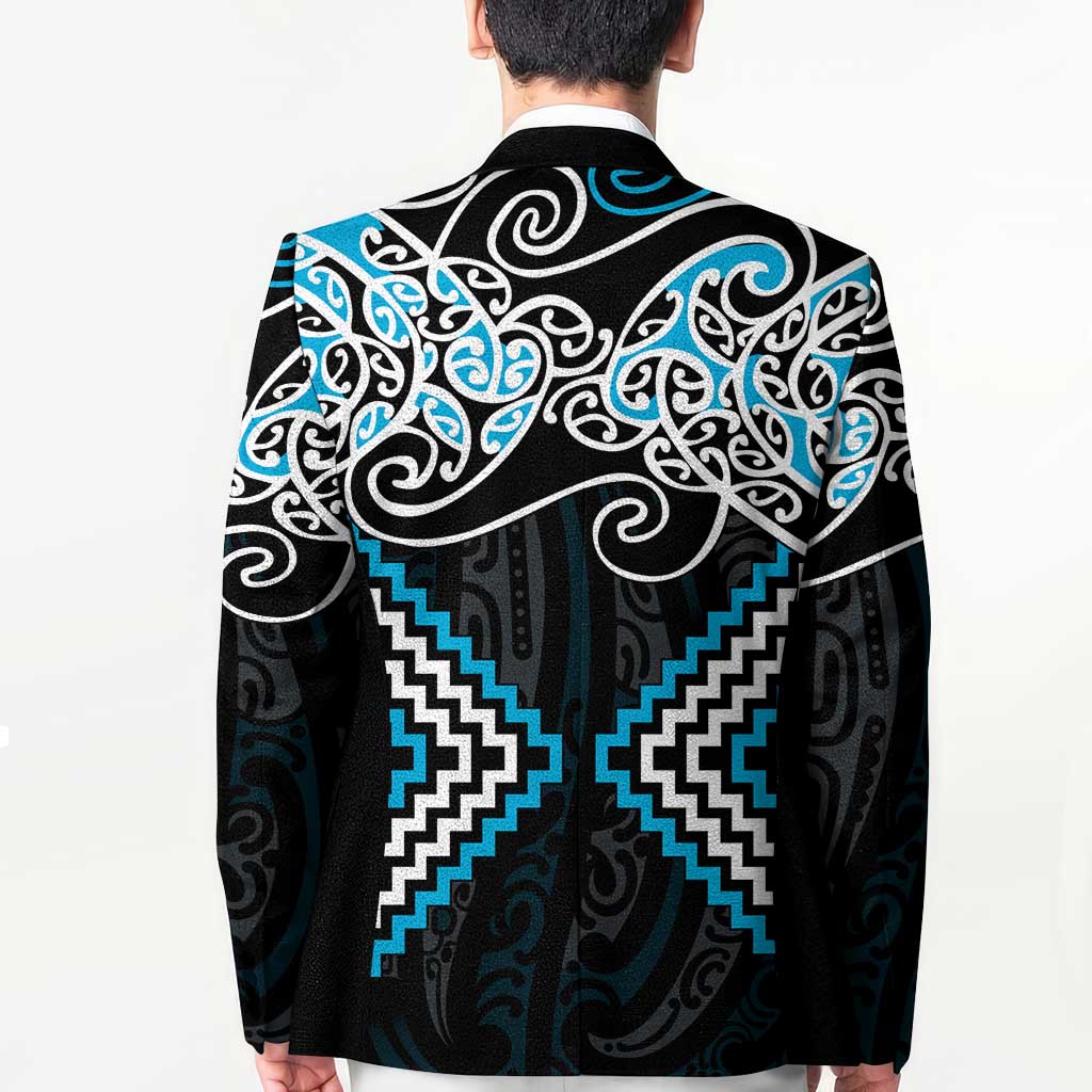 Blue Aotearoa Tukutuku Manawa Tapu Blazer Ta Moko Toi Maori - Aussie Hoodie
