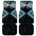 Blue Aotearoa Tukutuku Manawa Tapu Car Mats Ta Moko Toi Maori