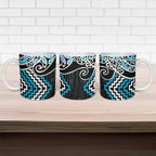 Blue Aotearoa Tukutuku Manawa Tapu Ceramic Mug Ta Moko Toi Maori - Aussie Hoodie