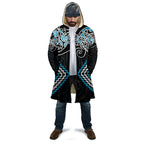 Blue Aotearoa Tukutuku Manawa Tapu Cloak Ta Moko Toi Maori - Aussie Hoodie