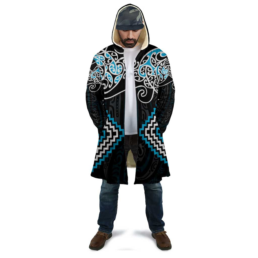 Blue Aotearoa Tukutuku Manawa Tapu Cloak Ta Moko Toi Maori - Aussie Hoodie