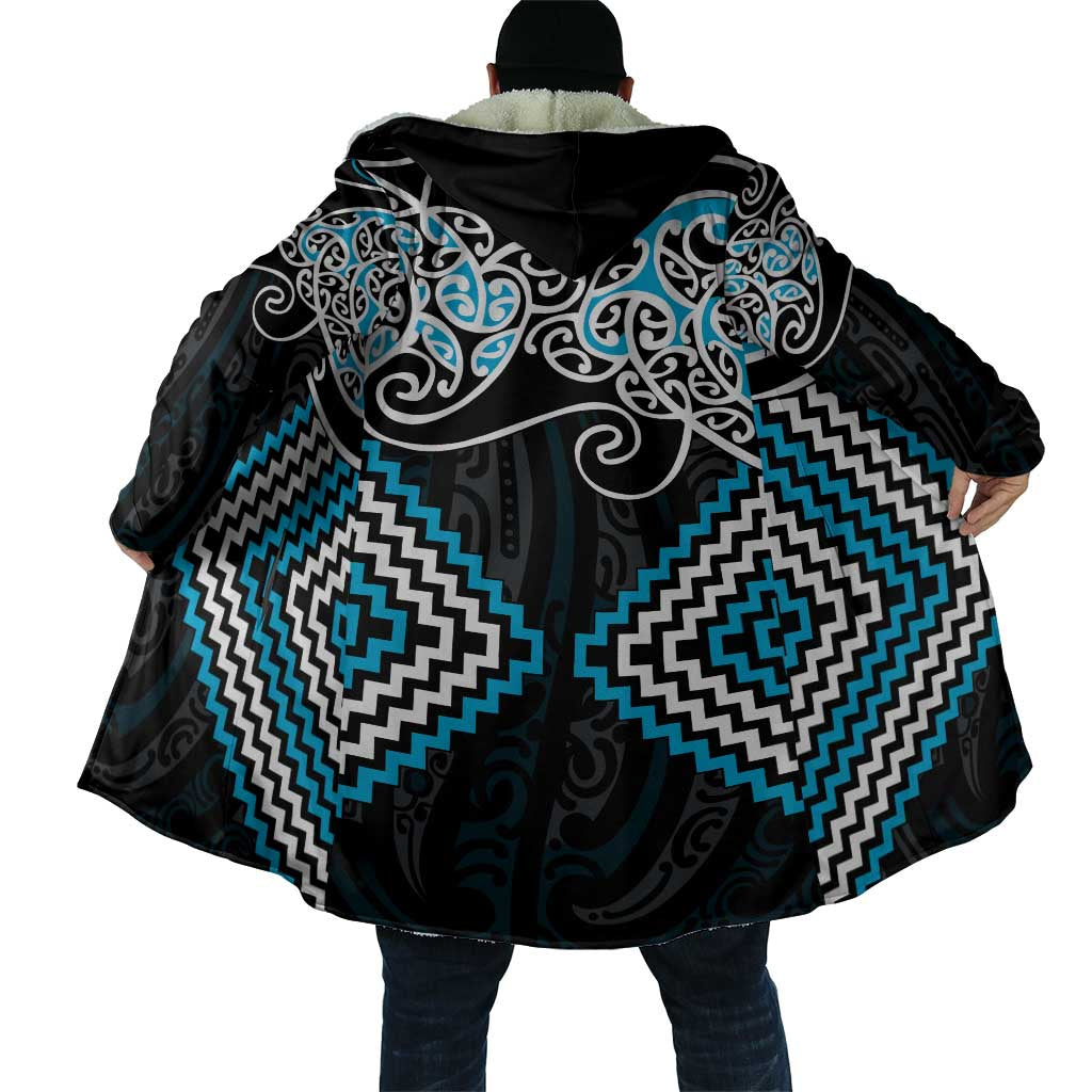 Blue Aotearoa Tukutuku Manawa Tapu Cloak Ta Moko Toi Maori - Aussie Hoodie