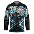 Blue Aotearoa Tukutuku Manawa Tapu Hockey Jersey Ta Moko Toi Maori - Aussie Hoodie