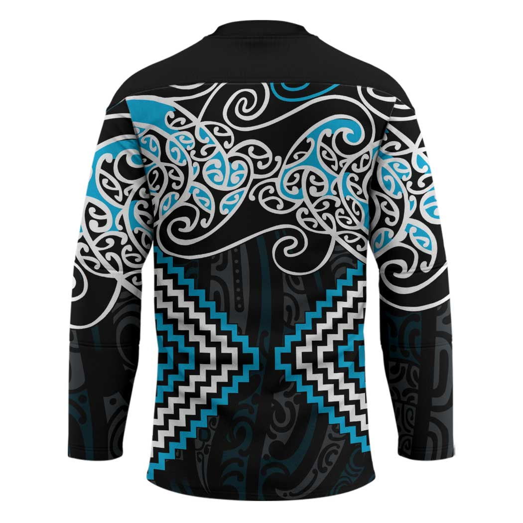 Blue Aotearoa Tukutuku Manawa Tapu Hockey Jersey Ta Moko Toi Maori - Aussie Hoodie