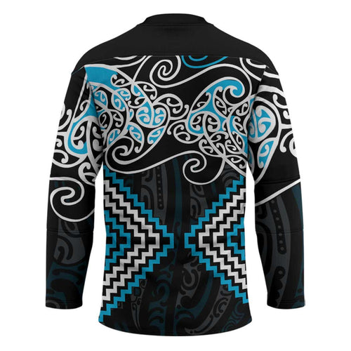 Blue Aotearoa Tukutuku Manawa Tapu Hockey Jersey Ta Moko Toi Maori - Aussie Hoodie