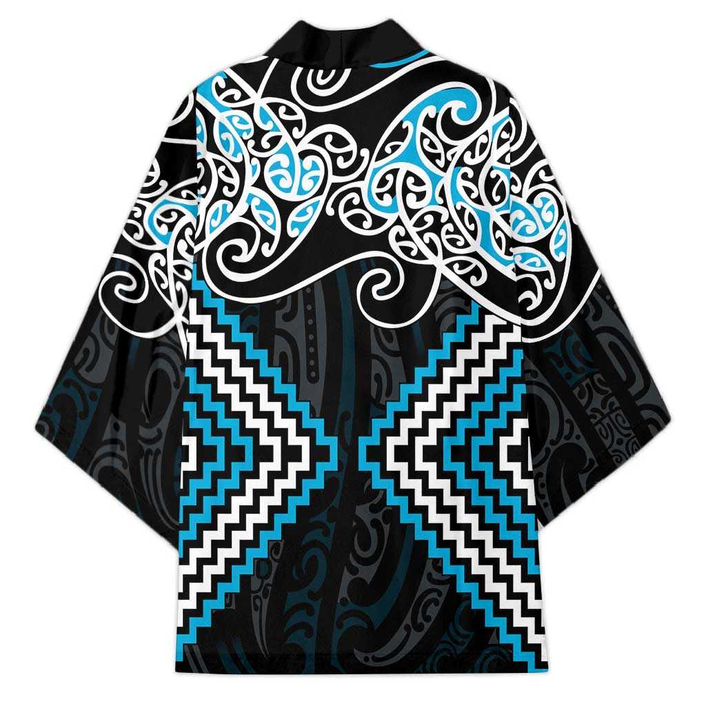 Blue Aotearoa Tukutuku Manawa Tapu Kimono Ta Moko Toi Maori - Aussie Hoodie