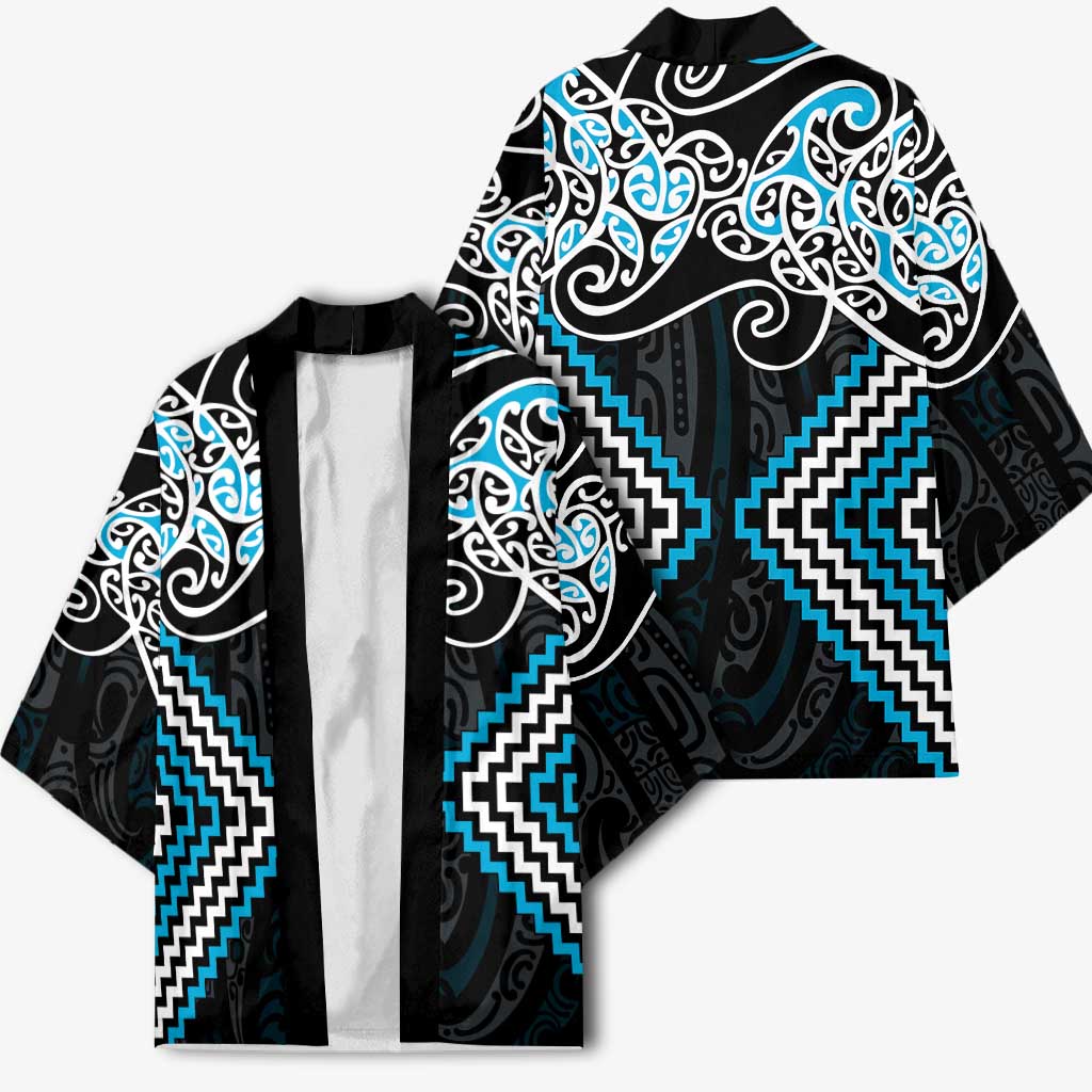 Blue Aotearoa Tukutuku Manawa Tapu Kimono Ta Moko Toi Maori - Aussie Hoodie