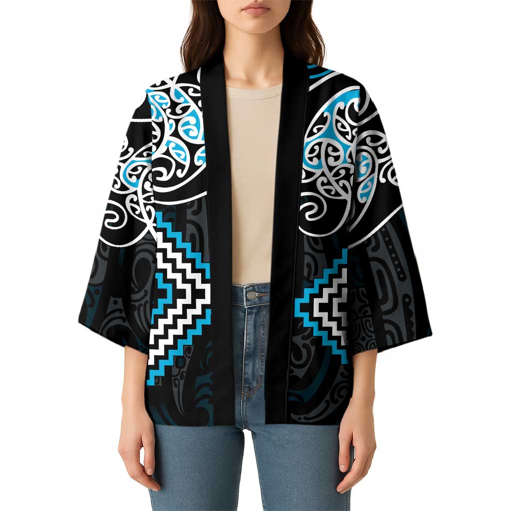 Blue Aotearoa Tukutuku Manawa Tapu Kimono Ta Moko Toi Maori - Aussie Hoodie
