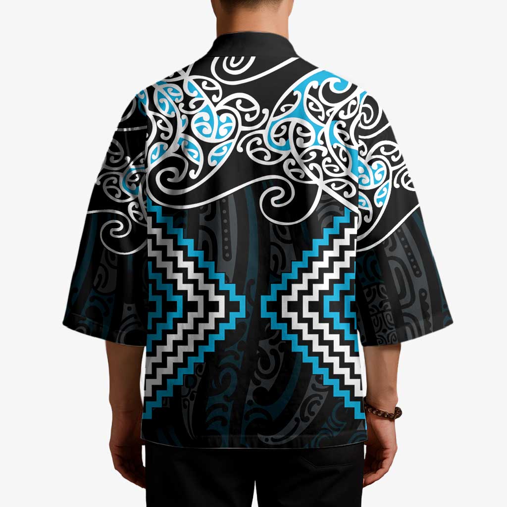 Blue Aotearoa Tukutuku Manawa Tapu Kimono Ta Moko Toi Maori - Aussie Hoodie