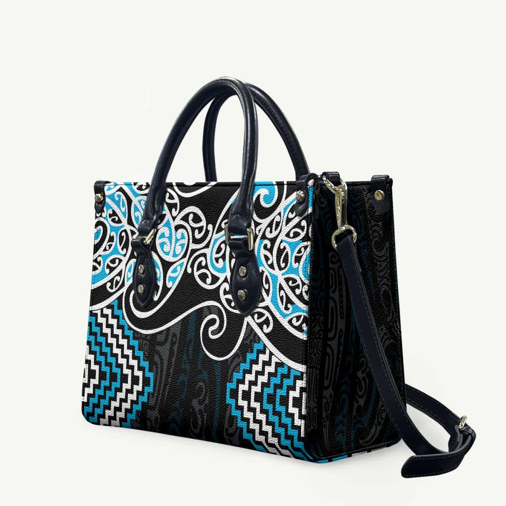 Blue Aotearoa Tukutuku Manawa Tapu Leather Bag Ta Moko Toi Maori - Aussie Hoodie