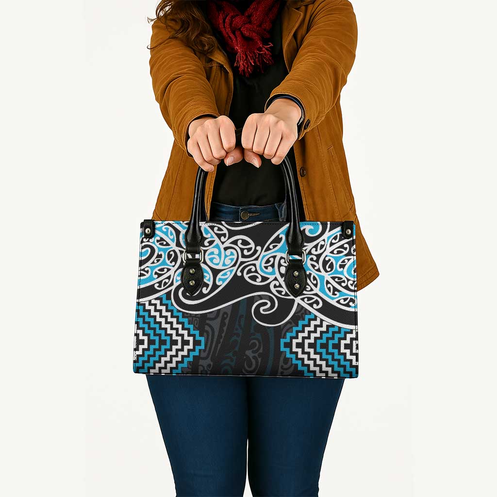 Blue Aotearoa Tukutuku Manawa Tapu Leather Bag Ta Moko Toi Maori - Aussie Hoodie