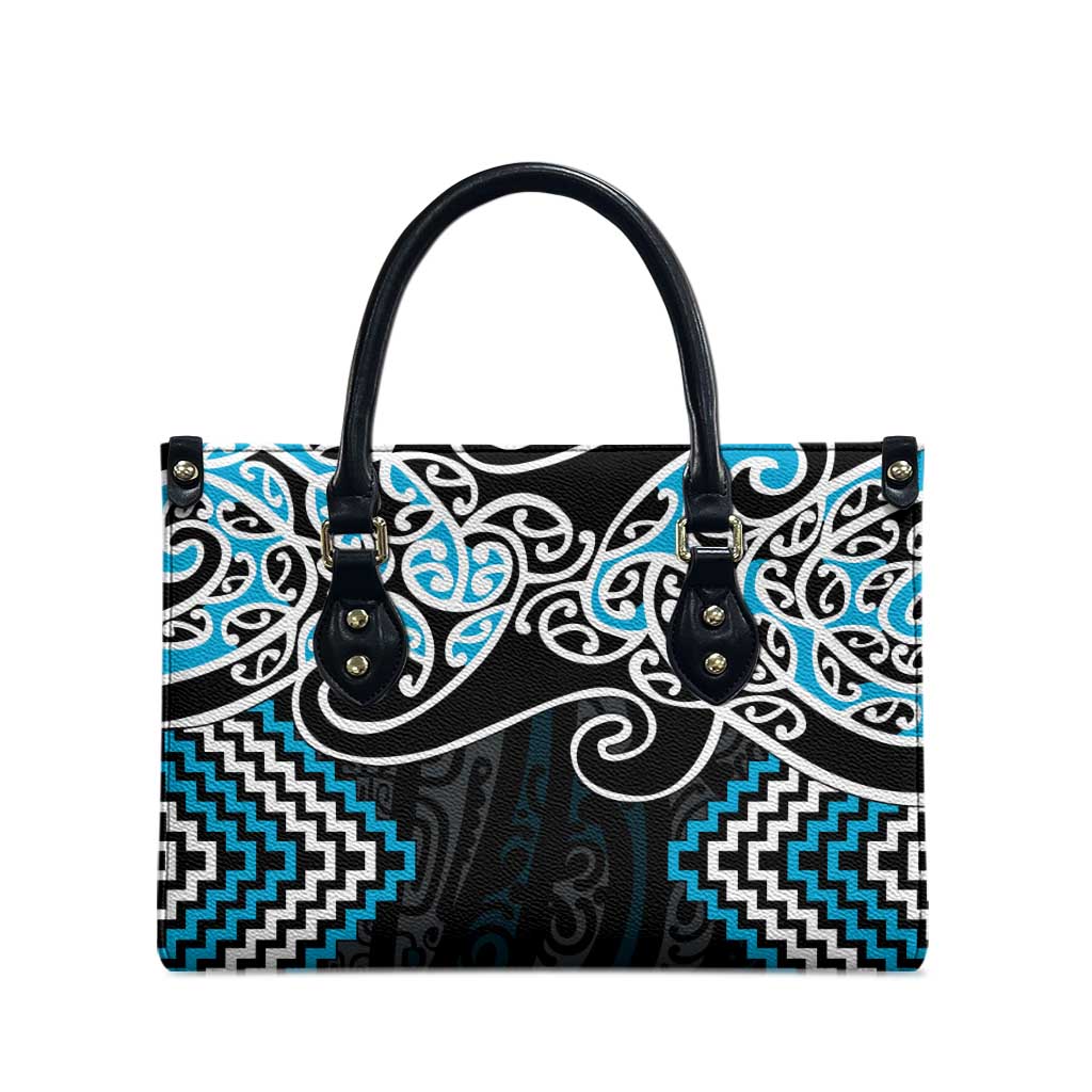 Blue Aotearoa Tukutuku Manawa Tapu Leather Bag Ta Moko Toi Maori - Aussie Hoodie