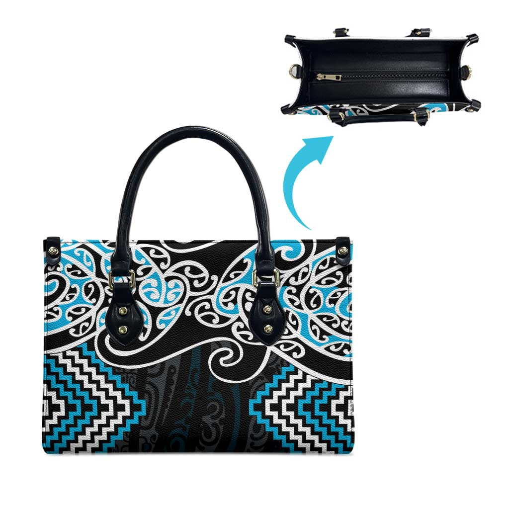 Blue Aotearoa Tukutuku Manawa Tapu Leather Bag Ta Moko Toi Maori - Aussie Hoodie