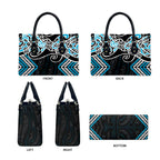 Blue Aotearoa Tukutuku Manawa Tapu Leather Bag Ta Moko Toi Maori - Aussie Hoodie