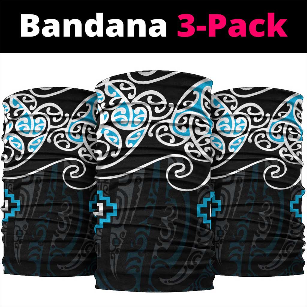 Blue Aotearoa Tukutuku Manawa Tapu Neck Gaiter Ta Moko Toi Maori - Aussie Hoodie