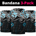 Blue Aotearoa Tukutuku Manawa Tapu Neck Gaiter Ta Moko Toi Maori - Aussie Hoodie