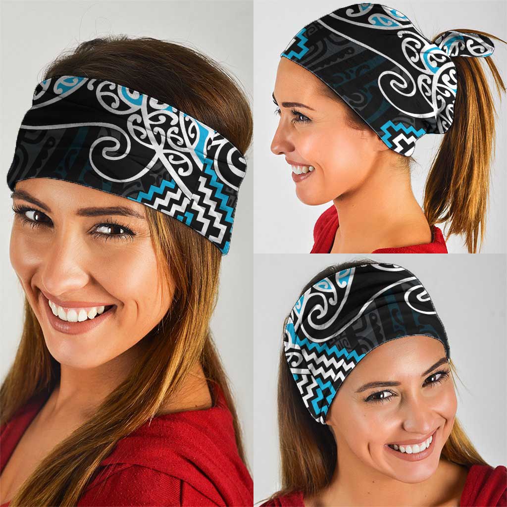 Blue Aotearoa Tukutuku Manawa Tapu Neck Gaiter Ta Moko Toi Maori - Aussie Hoodie