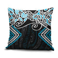 Blue Aotearoa Tukutuku Manawa Tapu Pillow Cover Ta Moko Toi Maori - Aussie Hoodie
