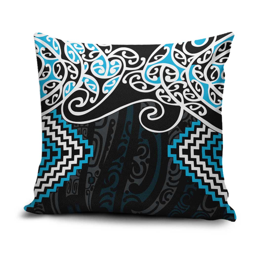 Blue Aotearoa Tukutuku Manawa Tapu Pillow Cover Ta Moko Toi Maori - Aussie Hoodie