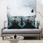 Blue Aotearoa Tukutuku Manawa Tapu Pillow Cover Ta Moko Toi Maori - Aussie Hoodie