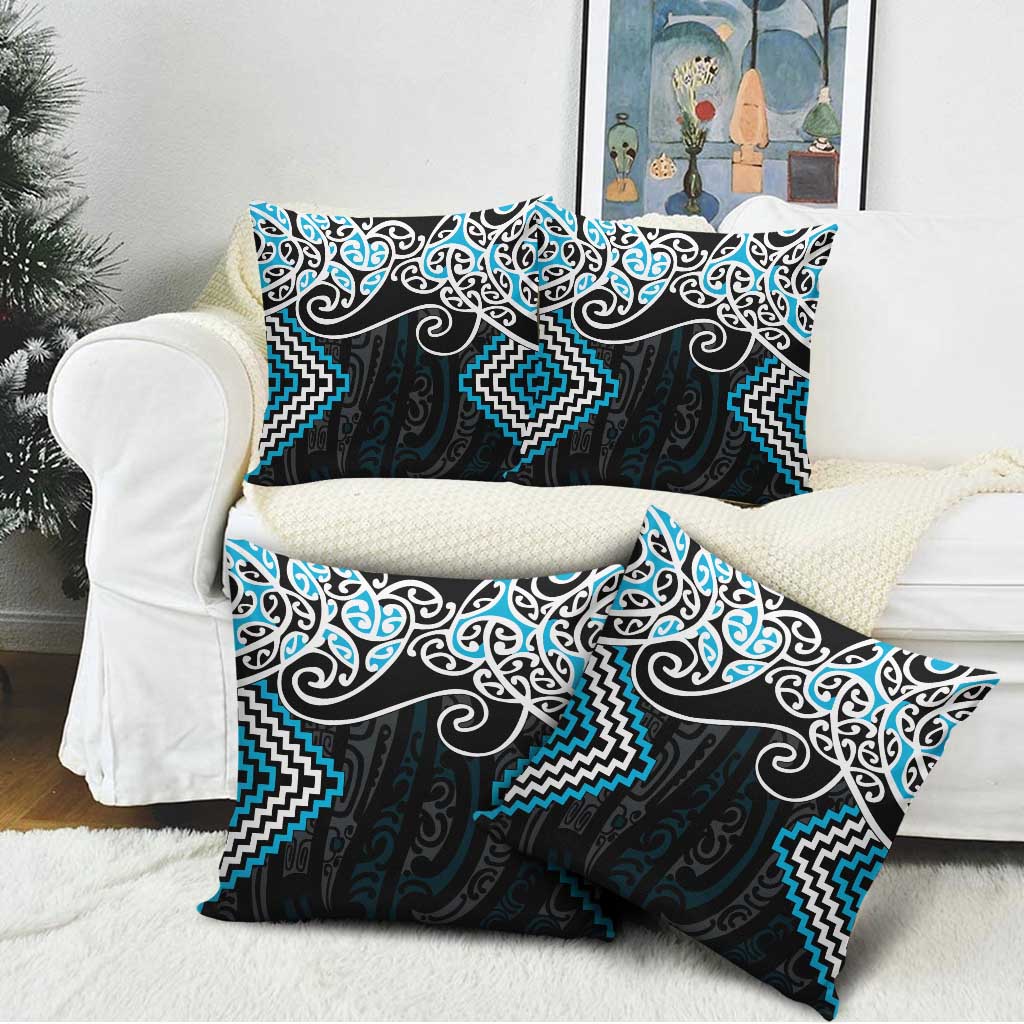 Blue Aotearoa Tukutuku Manawa Tapu Pillow Cover Ta Moko Toi Maori - Aussie Hoodie