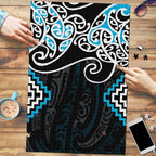 Blue Aotearoa Tukutuku Manawa Tapu Puzzle Ta Moko Toi Maori - Aussie Hoodie