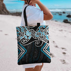 Blue Aotearoa Tukutuku Manawa Tapu Tote Bag Ta Moko Toi Maori - Aussie Hoodie