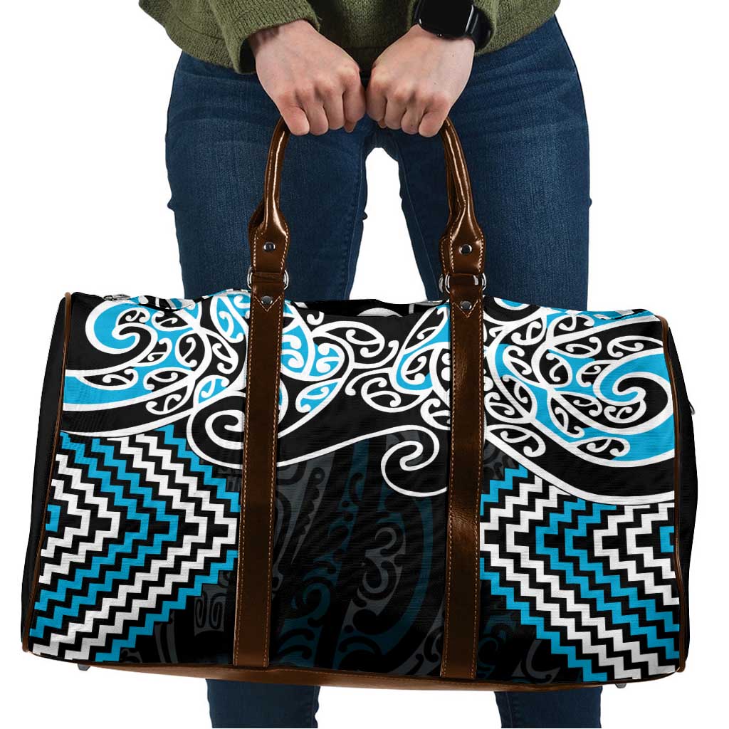 Blue Aotearoa Tukutuku Manawa Tapu Travel Bag Ta Moko Toi Maori - Aussie Hoodie