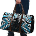 Blue Aotearoa Tukutuku Manawa Tapu Travel Bag Ta Moko Toi Maori - Aussie Hoodie