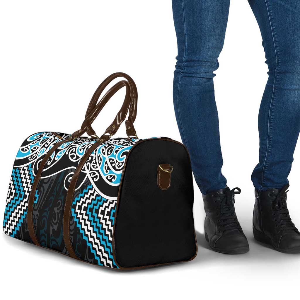 Blue Aotearoa Tukutuku Manawa Tapu Travel Bag Ta Moko Toi Maori - Aussie Hoodie