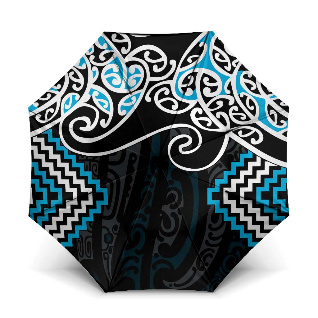 Blue Aotearoa Tukutuku Manawa Tapu Umbrella Ta Moko Toi Maori - Aussie Hoodie
