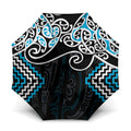 Blue Aotearoa Tukutuku Manawa Tapu Umbrella Ta Moko Toi Maori - Aussie Hoodie