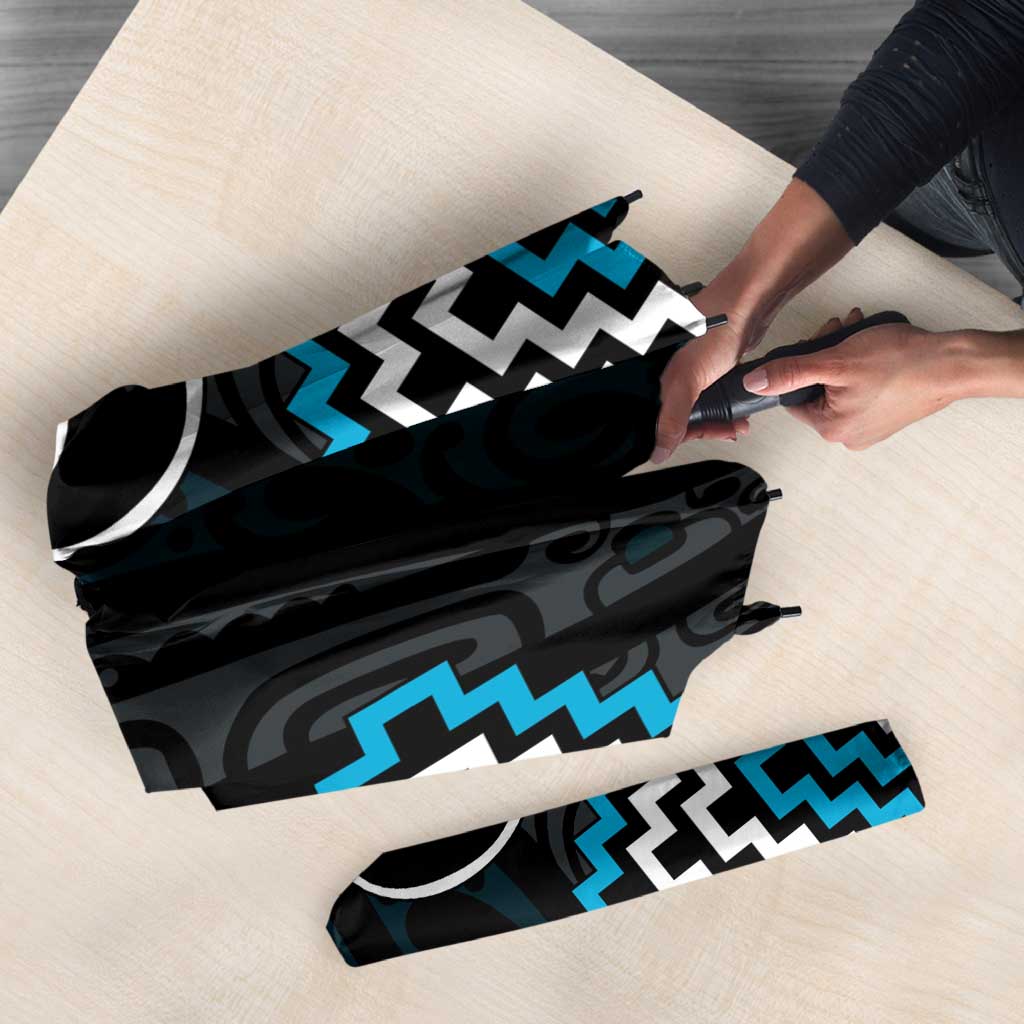 Blue Aotearoa Tukutuku Manawa Tapu Umbrella Ta Moko Toi Maori - Aussie Hoodie