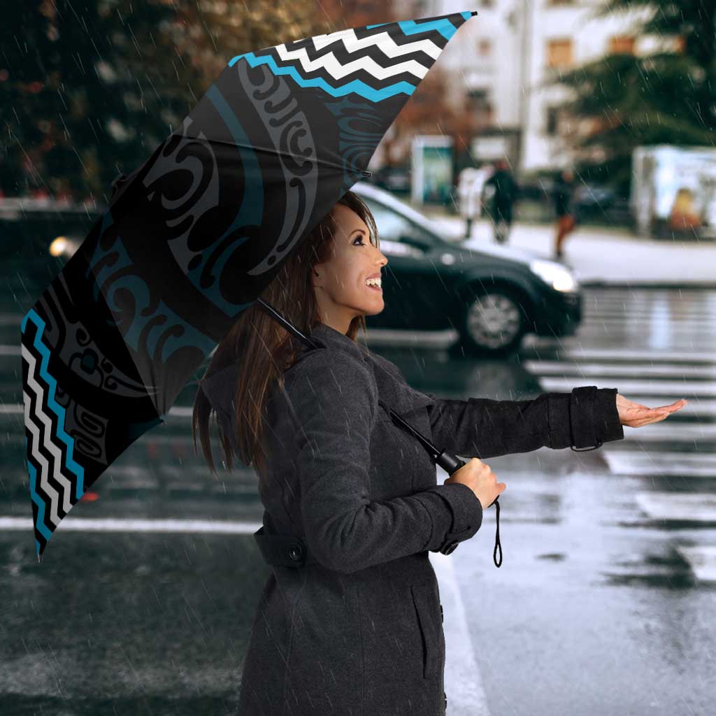 Blue Aotearoa Tukutuku Manawa Tapu Umbrella Ta Moko Toi Maori - Aussie Hoodie