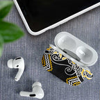 Gold Aotearoa Tukutuku Manawa Tapu AirPods Case Ta Moko Toi Maori - Aussie Hoodie