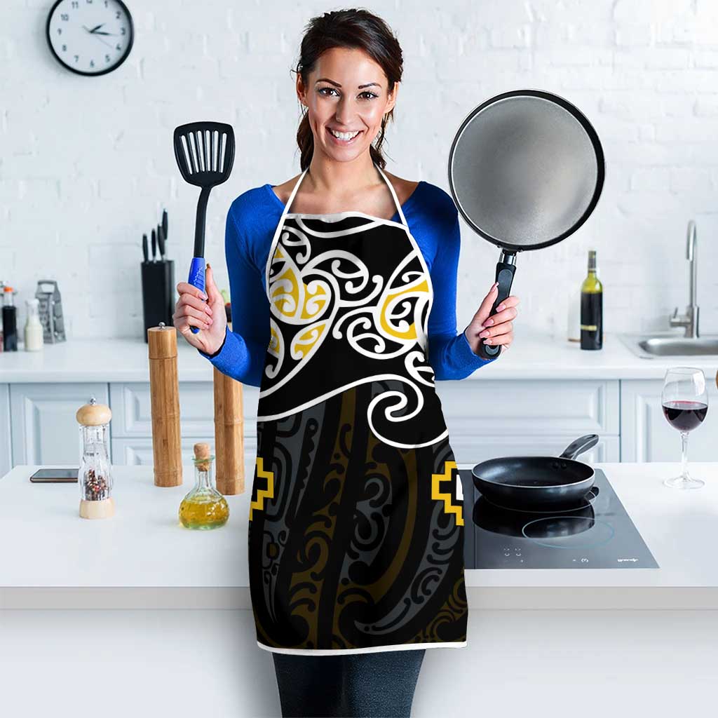Gold Aotearoa Tukutuku Manawa Tapu Apron Ta Moko Toi Maori - Aussie Hoodie