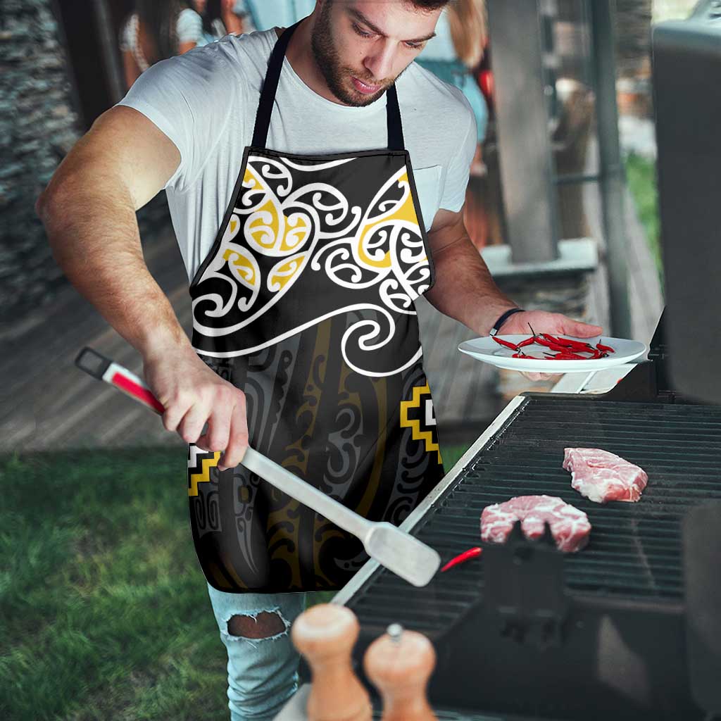 Gold Aotearoa Tukutuku Manawa Tapu Apron Ta Moko Toi Maori - Aussie Hoodie