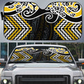 Gold Aotearoa Tukutuku Manawa Tapu Auto Sun Shade Ta Moko Toi Maori - Aussie Hoodie