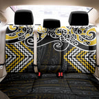Gold Aotearoa Tukutuku Manawa Tapu Back Car Seat Cover Ta Moko Toi Maori